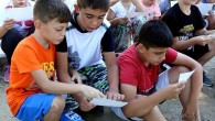 Kırsal mahalle çocukları oryantiring ile tanışıyor
