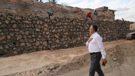 Kaldırım Mezarlığı Arkasında İstinat Duvarı Yapım Çalışması Başladı