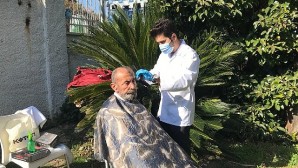 Kemer Belediyesi’nden depremzedelere ücretsiz saç tıraşı hizmeti