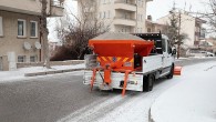 Nevşehir Belediye Ekipleri Tuzlama Çalışması Yapıyor