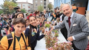 Bayrampaşa’da okullar begonya ile renklendi