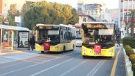 Aydın Büyükşehir Belediyesi şehitlerimiz için ulaşım araçlarına siyah kurdele ve türk bayrağı astı
